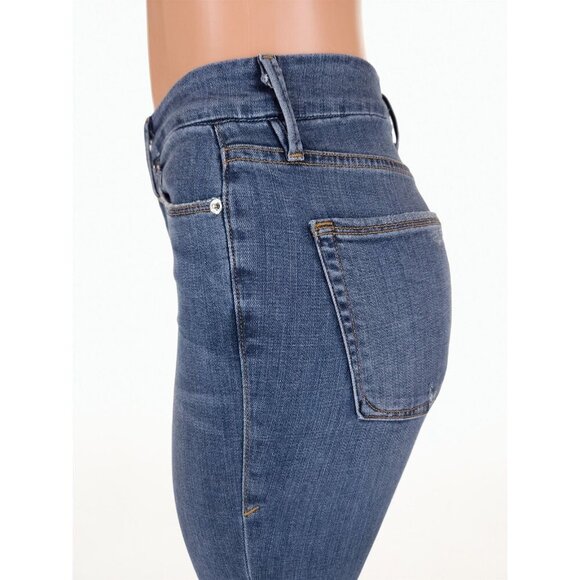 Good American Good Waist High Waist Ripped Skinny Jeans Size 25 0 XS Blue - Picture 5 of 10